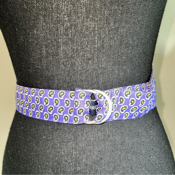 Ralph Lauren Women’s Vintage Purple Paisley Signature D Ring Belt Size L/XL 30” main image 6